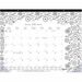 Blueline DoodlePlan Desk Pad Calendar - Botanica - Monthly - 12 Month - January 2026 - December 2026 - 1 Month Single Page Layout - 22" x 17" Sheet Size - 2 x Holes - Desk Pad - Chipboard, Paper - 1 Each