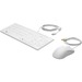 HP USB Keyboard and Mouse Healthcare Edition - USB Cable - White - USB Cable - 3 Button - Scroll Wheel - White - Compatible with Desktop Computer