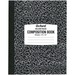 Oxford Tops College-ruled Composition Notebook - 80 Sheets - Stitched - 7 7/8" x 10" - White Paper - Black Cover Marble - 1 Each