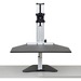 ERGO DESKTOP Wallaby Sit and Stand Workstation, Black, Fully Assembled - 16.5" Height x 24" Width - Solid Steel - Black