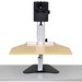 Ergo Desktop Kangaroo Pro Sit and Stand Workstation, Maple, Fully Assembled - 15 lb Load Capacity - 16.5" Height x 24" Width - Solid Steel - Maple