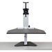 ERGO DESKTOP Wallaby Sit and Stand Workstation Black Minimally Assembled - 16.5" Height x 24" Width - Solid Steel - Black