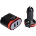 SIIG Fast Charging USB Wall Charger & Car Charger Bundle Pack - Black - 12 V DC, 120 V AC, 230 V AC, 24 V DC Input - 5 V DC/3.40 A Output