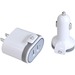 SIIG Fast Charging USB Wall Charger & Car Charger Bundle Pack - White - 12 V DC, 120 V AC, 230 V AC, 24 V DC Input - 5 V DC/3.40 A Output