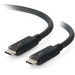 C2G 3ft USB C Cable - Thunderbolt 3 Cable - 20Gbps - M/M - 3 ft Thunderbolt Data Transfer Cable - Type C Male Thunderbolt 3 - Type C Male Thunderbolt 3 - 20 Gbit/s - Black