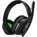 Astro A10 Headset - Stereo - Mini-phone (3.5mm) - Wired - 32 Ohm - 20 Hz - 20 kHz - Over-the-ear, Over-the-head - Binaural - Circumaural - Green, Gray