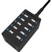 Sabrent 60 Watt (12 Amp) 10-Port Desktop USB Rapid Charger - 40 Pack - 60 W - 120 V AC, 230 V AC Input - 5 V DC/12 A Output