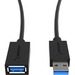 Sabrent 22AWG USB 3.0 Extension Cable - A-Male to A-Female [Black] 6 Feet - 6 ft USB Data Transfer Cable for Computer, Tablet, USB Hub, Printer, Portable Hard Drive, Mouse, Keyboard, Flash Drive - First End: 1 x USB 3.0 Type A - Male - Second End: 1 x USB