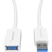 Sabrent 22AWG USB 3.0 Extension Cable - A-Male to A-Female [White] 10 Feet - 10 ft USB Data Transfer Cable for Computer, Tablet, USB Hub, Printer, Portable Hard Drive, Mouse, Keyboard, Flash Drive - First End: 1 x USB 3.0 Type A - Male - Second End: 1 x U