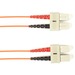 Black Box Fiber Optic Duplex Patch Network Cable - 23 ft Fiber Optic Network Cable for Network Device - First End: 2 x SC Network - Male - Second End: 2 x SC Network - Male - 1 Gbit/s - Patch Cable - OFNR - Orange - TAA Compliant