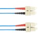 Black Box Fiber Optic Duplex Patch Network Cable - 49.20 ft Fiber Optic Network Cable for Network Device - First End: 2 x SC Network - Male - Second End: 2 x SC Network - Male - 1 Gbit/s - Patch Cable - OFNR - Blue - TAA Compliant