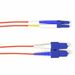 Black Box Fiber Optic Duplex Patch Network Cable - 6.50 ft Fiber Optic Network Cable for Network Device - First End: 2 x SC Network - Male - Second End: 2 x LC Network - Male - 1 Gbit/s - Patch Cable - OFNR - 9/125 µm - Red - TAA Compliant