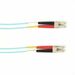 Black Box Fiber Optic Duplex Patch Network Cable - 26.30 ft Fiber Optic Network Cable for Network Device - First End: 2 x LC Network - Male - Second End: 2 x LC Network - Male - 10 Gbit/s - Patch Cable - OFNP - 50/125 µm - Aqua - TAA Compliant
