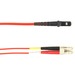 Black Box Fiber Optic Duplex Patch Network Cable - 9.80 ft Fiber Optic Network Cable for Network Device - First End: 2 x LC Network - Male - Second End: 2 x MT-RJ Network - Male - 1 Gbit/s - Patch Cable - OFNR - Red - TAA Compliant
