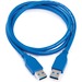 Kramer USB 3.0 A (M) to A (M) Cable - 6 ft USB Data Transfer Cable for Printer, Scanner, Camera, Keyboard, Computer - First End: 1 x USB 3.0 Type A - Male - Second End: 1 x USB 3.0 Type A - Male - 4.8 Gbit/s - Shielding - Nickel Plated Connector - 28/24 A