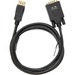 Rocstor Premium 6 ft DisplayPort to VGA Cable M/M- DisplayPort to VGA Supporting 1920x1200 1080p at 60Hz - DP/VGA cable for Notebook, Computers, Projector, TV, Video Device - 6 ft (1.83m) - 1 Retial Pack - Gold Platted - 1 x DisplayPort Male Digital Audio
