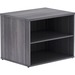 Lorell Relevance Series Storage Cabinet Credenza w/No Doors - 29.5" x 22"23.1" - 2 Shelve(s) - Finish: Weathered Charcoal, Laminate