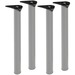2 3/8 inches Leg in Aluminum color set of 4pcs - 28" Length x 6" Width x 6" Height - Silver