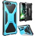 i-Blason Transformer Carrying Case (Holster) Apple iPhone 8 Plus Smartphone - Blue - Impact Resistant Exterior, Shock Absorbing Interior - Polycarbonate Body - Holster, Belt Clip