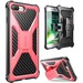 i-Blason Transformer Carrying Case (Holster) Apple iPhone 8 Plus Smartphone - Pink - Impact Resistant Exterior, Shock Absorbing Interior - Polycarbonate Body - Holster, Belt Clip