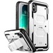 i-Blason Armorbox Carrying Case (Holster) Apple iPhone X Smartphone - White - Drop Resistant, Shock Absorbing, Scratch Resistant, Scrape Resistant - Thermoplastic Polyurethane (TPU) - Polycarbonate Exterior Material - Holster, Belt Clip