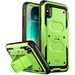 i-Blason Armorbox Carrying Case (Holster) Apple iPhone X Smartphone - Green - Drop Resistant, Shock Absorbing, Scratch Resistant, Scrape Resistant - Thermoplastic Polyurethane (TPU) - Polycarbonate Exterior Material - Holster, Belt Clip