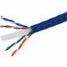 4XEM Cat6 UTP Bulk Cable - 1000 ft Category 6 Network Cable for Network Device - Bare Wire - Bare Wire - 10 Gbit/s up to 30M/100ft- CM - 24 AWG - Blue