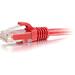 C2G-1ft Cat5e Snagless Unshielded (UTP) Network Patch Cable - Red - Category 5e for Network Device - RJ-45 Male - RJ-45 Male - 1ft - Red