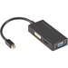 SIIG Mini DisplayPort to 4K HDMI/DVI/VGA 3-in-1 Adapter - 5.91" DVI-D/HDMI/Mini DisplayPort/VGA A/V Cable for Projector, Monitor, Notebook - First End: 1 x 20-pin Mini DisplayPort Digital Audio/Video - Male - Second End: 1 x 19-pin HDMI Digital Audio/Vide