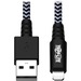 Tripp Lite Heavy Duty Lightning to USB Charging Cable Sync / Charge Apple iPhone iPad 3ft 3' - Lightning/USB for iPhone, iPad mini, iPod, iPod touch, Network Device, iPad Air, iPad - 3 ft - 1 x Type A Male USB - 1 x Lightning Male Proprietary Connector - 