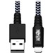 Tripp Lite Heavy-Duty USB-A to Lightning Sync/Charge Cable, MFi Certified - M/M, USB 2.0, 6 ft. (1.83 m) - Lightning/USB for iPhone, iPad mini, iPod, iPod touch, Network Device, iPad Air, iPad - 6 ft - 1 x Type A Male USB - 1 x Lightning Male Proprietary 