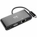 Eaton Tripp Lite Series USB-C Multiport Adapter, VGA, USB 3.x (5Gbps) Hub Port, Gigabit Ethernet and 60W PD Charging, Black - for Notebook/Tablet PC/Desktop PC/Smartphone - 60 W - USB Type C - 2 x USB Ports - 2 x USB 3.0 - Network (RJ-45) - VGA - Thunderb