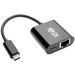 Tripp Lite USB C to Gigabit Ethernet Adapter USB Type C to Gbe PD Charging, USB Type C, USB-C, USB Type-C - USB 3.1 Type C - 1 Port(s) - 1 - Twisted Pair