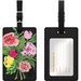 OTM Prints Series Luggage Tags - Leather, Faux Leather - Black