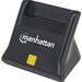 Manhattan Standing USB 2.0 Smart/SIM Card Reader - USB 2.0 Type-A - Contact Reader - Desktop - External