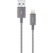 Moshi Integra USB Cable w Lightning Connector-Black - 3.94 ft Lightning/USB Data Transfer Cable for iPhone, iPad Pro, iPad, iPad Air, iPad mini, iPod touch - First End: 1 x USB 2.0 Type A - Male - Second End: 1 x Lightning - Male - 480 Mbit/s - MFI - Blac