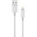 Moshi Integra USB Cable w Lightning Connector-White - 3.94 ft Lightning/USB Data Transfer Cable for iPhone, iPad Pro, iPad, iPad Air, iPad mini, iPod touch - First End: 1 x USB 2.0 Type A - Male - Second End: 1 x Lightning - Male - 480 Mbit/s - MFI - Whit