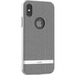 Moshi Vesta iPhone X Gray - For Apple iPhone X Smartphone - Twill Pattern - Gray - Drop Resistant, Dirt Resistant, Scratch Resistant, Water Resistant - Twill