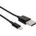Axiom Lightning to USB-A M/M Adapter Cable - Black 3ft - 3 ft Lightning/USB Data Transfer Cable for iPhone, iPad, iPod, Computer, iPad Air, iPad mini, iPad Pro, iPod touch, iPod nano, Bluetooth Speaker, Wall Charger - First End: 1 x USB 2.0 Type A - Male 
