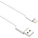 Axiom Lightning to USB-A M/M Adapter Cable - White 3ft - 3 ft Lightning/USB Data Transfer Cable for iPhone, iPad, iPod, iPad Air, iPad mini, iPad Pro, iPod nano, iPod touch, Bluetooth Speaker, Computer, Wall Charger - First End: 1 x USB 2.0 Type A - Male 