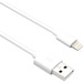 Axiom Lightning to USB-A M/M Adapter Cable - White 6ft - 6 ft Lightning/USB Data Transfer Cable for iPhone, iPad, iPod, Computer, iPad Pro, iPad Air, iPad mini, iPod touch, iPod nano, Bluetooth Speaker, Wall Charger - First End: 1 x USB 2.0 Type A - Male 