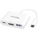 Plugable USB C Mini Dock with HDMI, USB 3.0 and Pass-Through Charging Compatible with 2018 iPad Pro, 2018 MacBook Air, Dell XPS 13\15, Thunderbolt 3 and More - (Supports Resolutions up to 4K@30Hz).