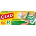 Glad Sandwich Zipper Bags - 6.63" (168.28 mm) Width x 5.88" (149.23 mm) Depth - Clear - 50/Box - Food, Sandwich, Multipurpose