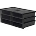 Storex 6-Compartment Literature Sorter - 500 x Sheet - 6 Compartment(s) - 2" (50.80 mm) Height x 8.8" (222.25 mm) Width x 11.5" (292.10 mm) Length - Black - Plastic - 1 Each