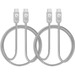 SIIG Zinc Alloy USB-C to USB-C Charging & Sync Braided Cable - 1.65ft, 2-Pack - 1.65 ft USB Data Transfer Cable for Smartphone, Tablet, Notebook - First End: 1 x USB Type C - Male - Second End: 1 x USB Type C - Male - 480 Mbit/s - Nickel Plated Connector 