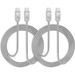 SIIG Zinc Alloy USB-C to USB-C Charging & Sync Braided Cable - 3.3ft, 2-Pack - 3.30 ft USB Data Transfer Cable for Smartphone, Tablet, Notebook - First End: 1 x USB Type C - Male - Second End: 1 x USB Type C - Male - 480 Mbit/s - Nickel Plated Connector -