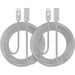 SIIG Zinc Alloy USB-C to USB-A Charging & Sync Braided Cable - 6.6ft, 2-Pack - 6.60 ft USB Data Transfer Cable for Smartphone, Tablet, Notebook - First End: 1 x USB Type A - Male - Second End: 1 x USB Type C - Male - 480 Mbit/s - Nickel Plated Connector -