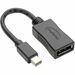 Eaton Tripp Lite Series Keyspan Mini DisplayPort to DisplayPort Adapter, 4K 60 Hz, Black (M/F), 6-in. (15.24 cm) - DisplayPort/Mini DisplayPort for Notebook, Smartphone, Tablet, Monitor, Chromebook, MacBook, Projector, TV, HDTV - 6" - 1 x Mini DisplayPort