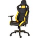Corsair T1 RACE 2018 Gaming Chair - Black/Yellow - For Game, Desk, Office - PU Leather, Steel - Black, Yellow