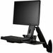 StarTech.com Wall Mount Workstation, Full Motion Standing Desk, Ergonomic Height Adjustable Monitor & Keyboard Tray Arm, For VESA Display - Ergonomic wall-mount workstation - Up to 17lb VESA monitor (incl ultrawide) - Foldable wall mounted standing desk -